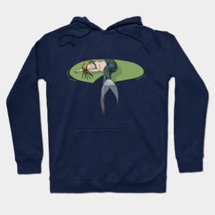 Sleeping Mermaid on a Lily Pad Hoodie